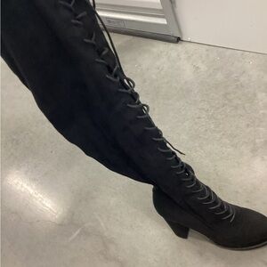 Black Lace-Up Women's Boots